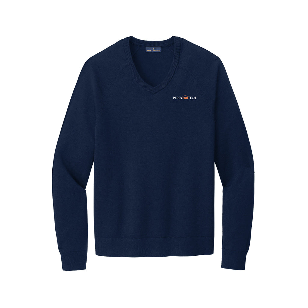 Perry ProTECH - Brooks Brothers® Cotton Stretch V-Neck Sweater