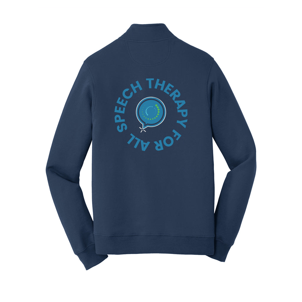 Speech Therapy For All - Port & Company® Fan Favorite™ Fleece 1/4-Zip Pullover Sweatshirt With Backs
