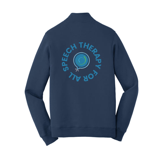 Speech Therapy For All - Port & Company® Fan Favorite™ Fleece 1/4-Zip Pullover Sweatshirt With Backs
