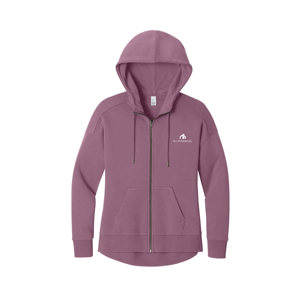 M/I Financial - District® Women’s Perfect Weight® Fleece Drop Shoulder Full-Zip Hoodie