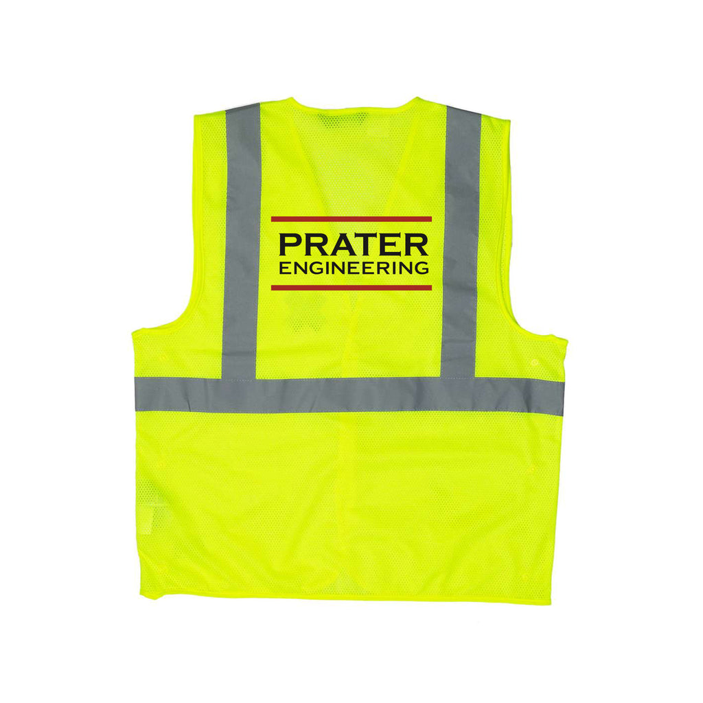 Prater Engineering - Unisex USA-Made Economy Class 2 ANSI Vest