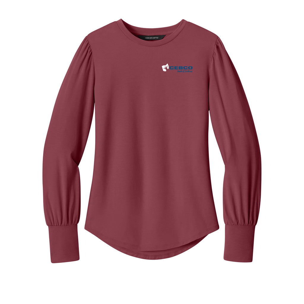 CEBCO - Mercer+Mettle® Women’s Stretch Jersey Long Sleeve Blouson Top