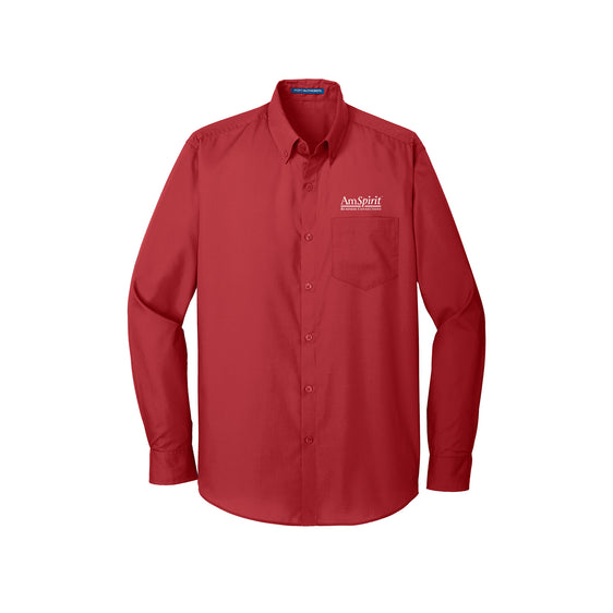 AmSpirit - Port Authority® Long Sleeve Carefree Poplin Shirt
