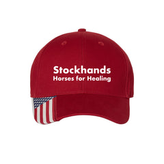 Stockhands Horses For Healing - Outdoor Cap - American Flag Cap