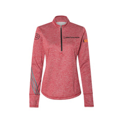 Direct Collision - Women's Brushed Terry Heathered Quarter-Zip Pullover - 5.6oz
