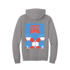 GrizzlyBird Brewing Company - Moon Logo & IPA Backs - Jerzees Ultimate™ Unisex CVC Ring Spun Hooded Sweatshirt