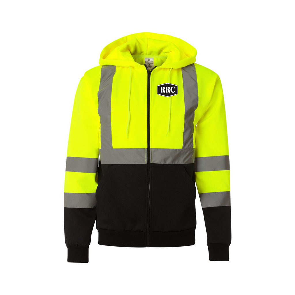 Rowdy Red Construction - Kishigo - Hi-Vis Full-Zip Hooded Sweatshirt