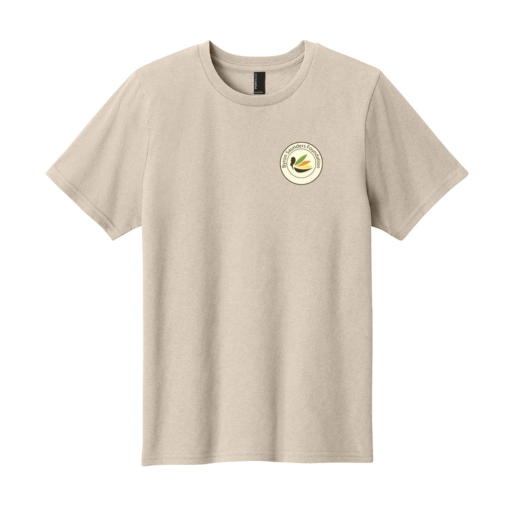 Byron Saunders Foundation - Port & Co™ Youth Easy Cotton Tee - FRONT & BACK LOGO