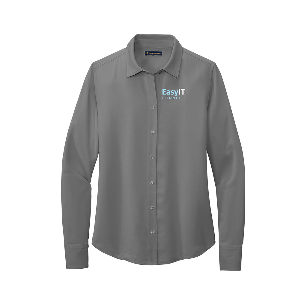 Easy IT - Brooks Brothers® Women’s Full-Button Satin Blouse