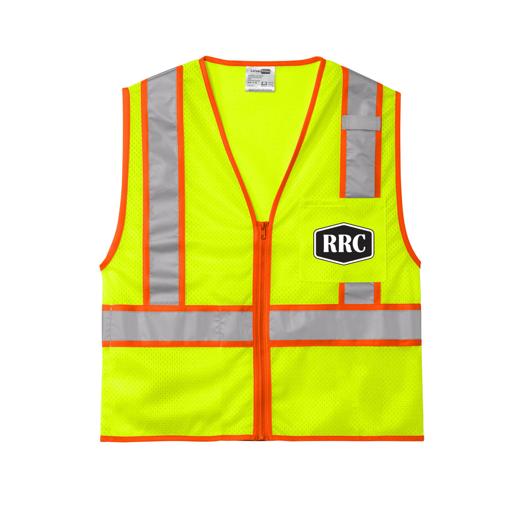 Rowdy Red Construction - CornerStone® ANSI 107 Class 2 Mesh Zippered Two-Tone Vest