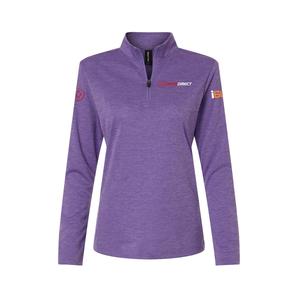 Drive Direct - Women's Pro-Lock Performance Mélange Quarter-Zip Pullover