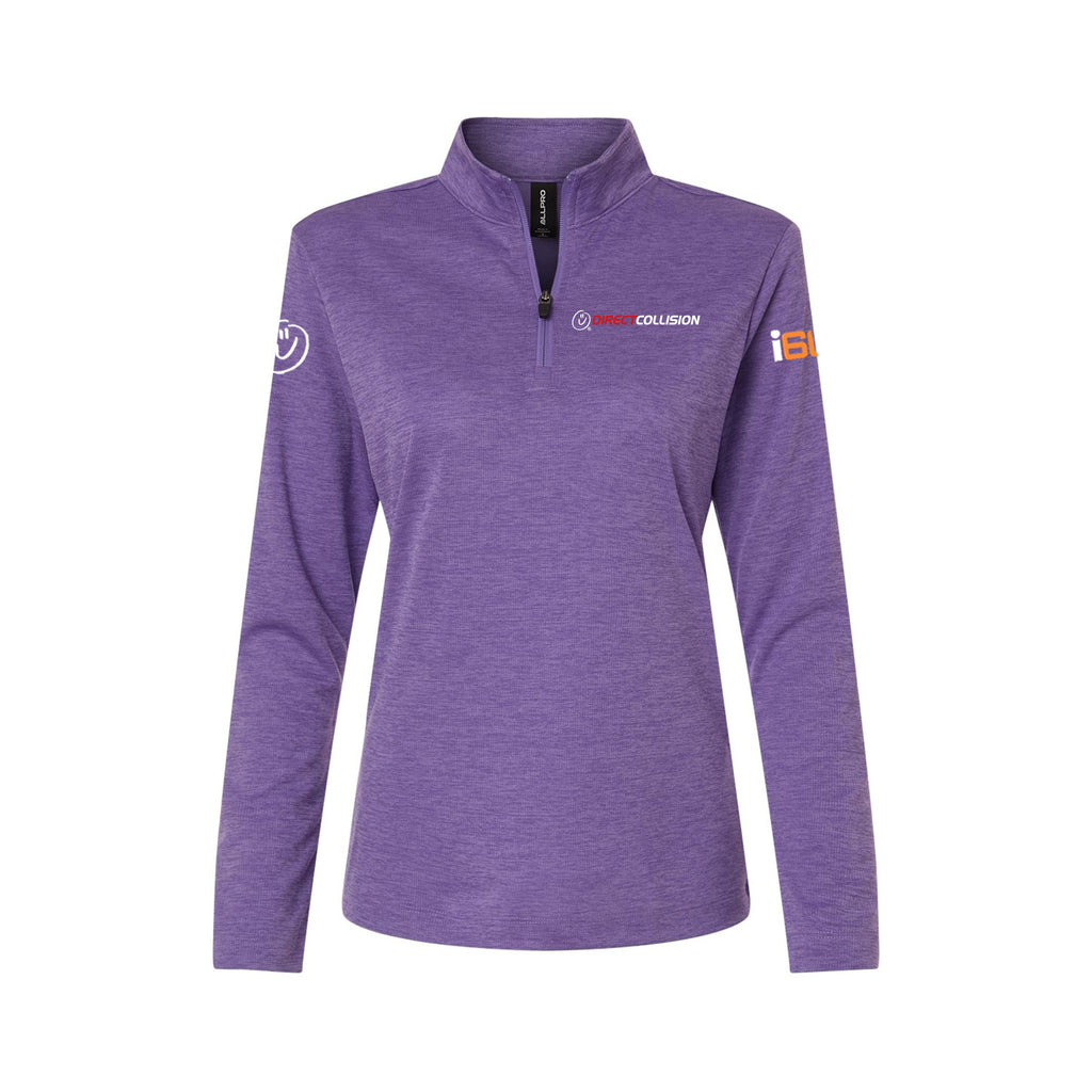 Direct Collision - Women's Pro-Lock Performance Mélange Quarter-Zip Pullover
