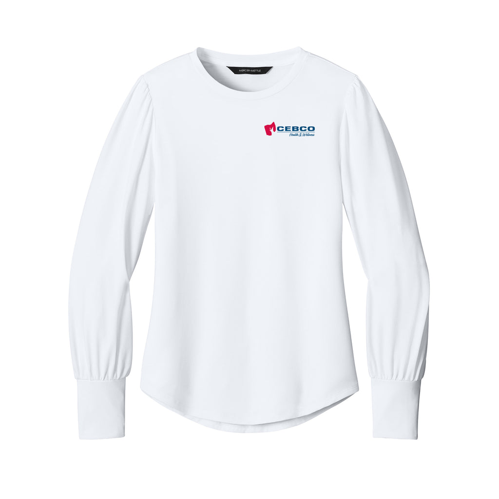 CEBCO - Mercer+Mettle® Women’s Stretch Jersey Long Sleeve Blouson Top