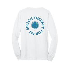 Speech Therapy For All - Port & Company® Long Sleeve Core Blend Tee With Back Design