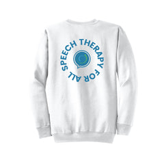 Speech Therapy For All - Port & Company® Core Fleece Crewneck Sweatshirt With Backs
