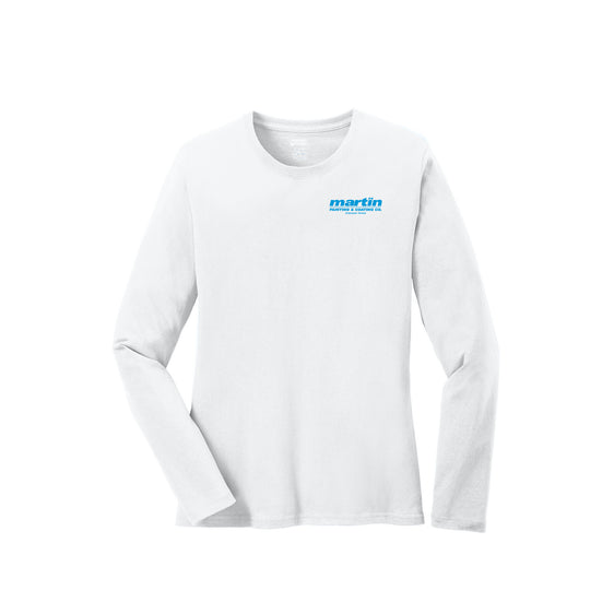 Martin Painting - Port & Company® Women's Long Sleeve Core Cotton Tee