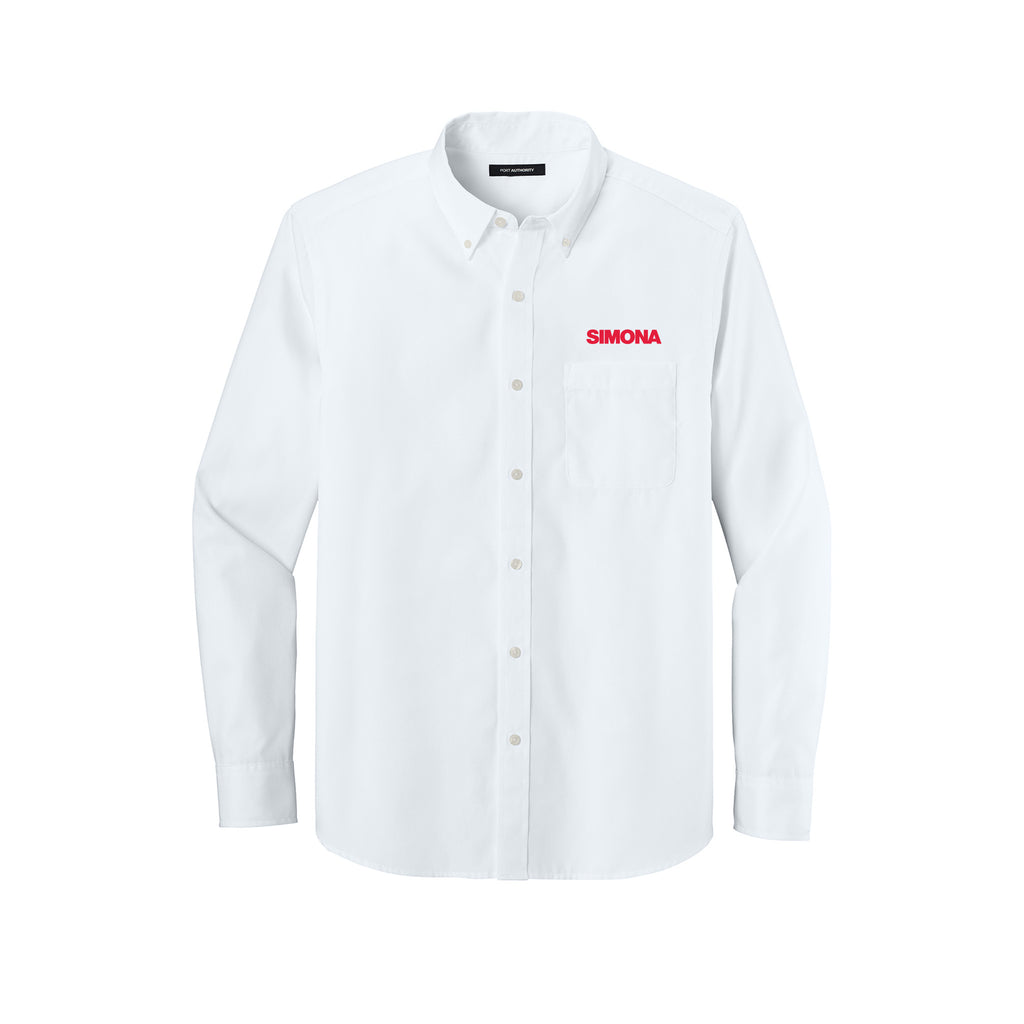 Simona - Port Authority® Long Sleeve Nailhead Easy Care Shirt