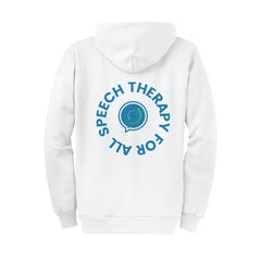 Speech Therapy For All - Port & Company® Core Fleece Full-Zip Hooded Sweatshirt With Backs