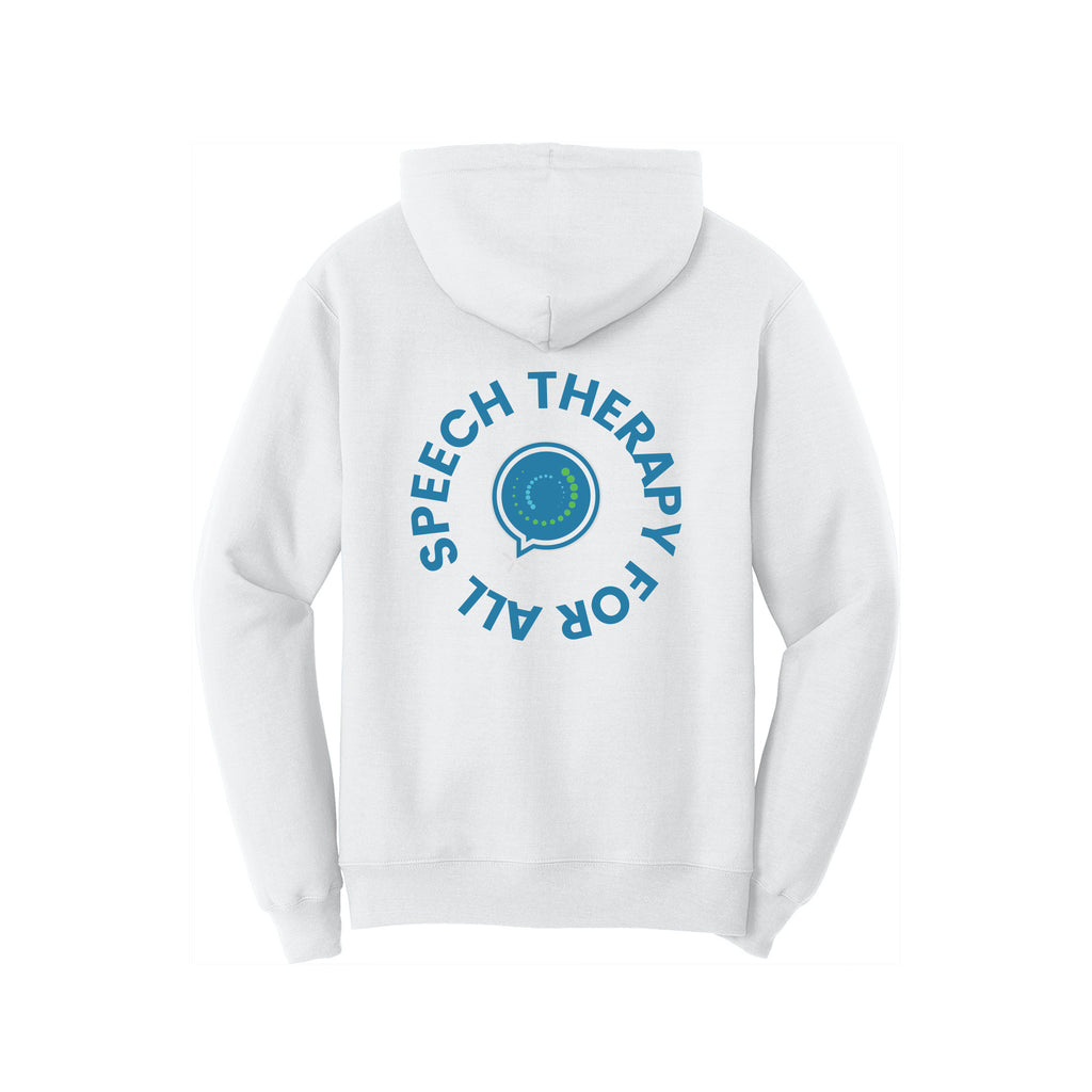 Speech Therapy For All - Port & Company® Core Fleece Pullover Hooded Sweatshirt With Backs