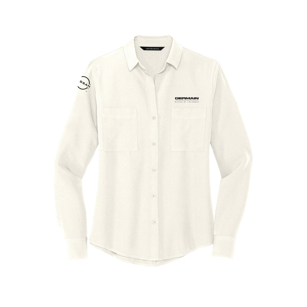 Germain Nissan Columbus - Mercer+Mettle® Women's Stretch Crepe Long Sleeve Camp Blouse