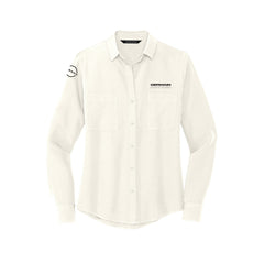 Germain Nissan Columbus - Mercer+Mettle® Women's Stretch Crepe Long Sleeve Camp Blouse