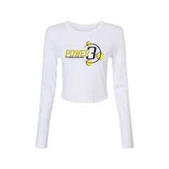 Power 3 - BELLA + CANVAS - Women's Micro Rib Long Sleeve Baby Tee