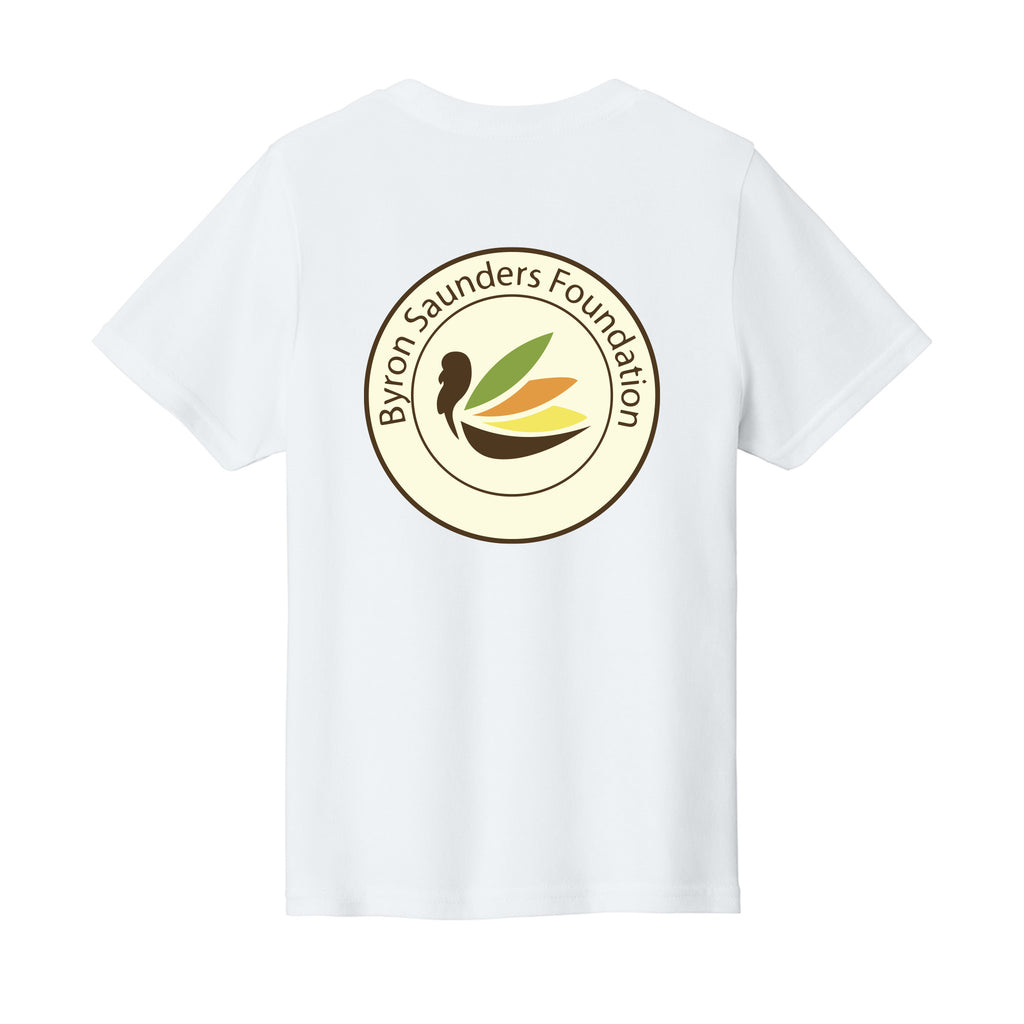 Byron Saunders Foundation - Port & Co™ Youth Easy Cotton Tee - FRONT & BACK LOGO