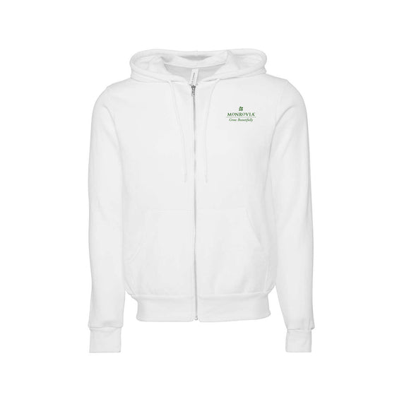 Monrovia - Unisex Sponge Fleece Full-Zip Hoodie Sweatshirt