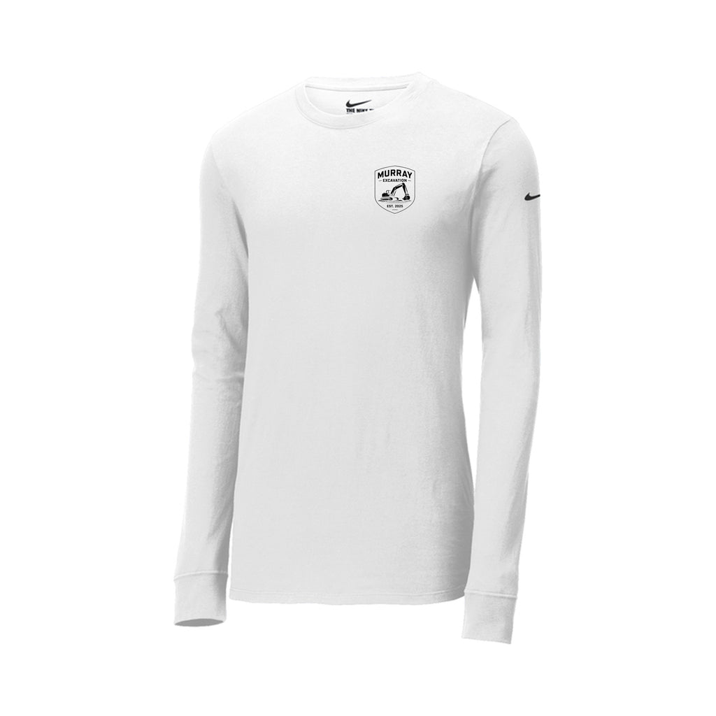 Murray Excavation - Nike Dri-FIT Cotton/Poly Long Sleeve Tee - Left Chest Logo