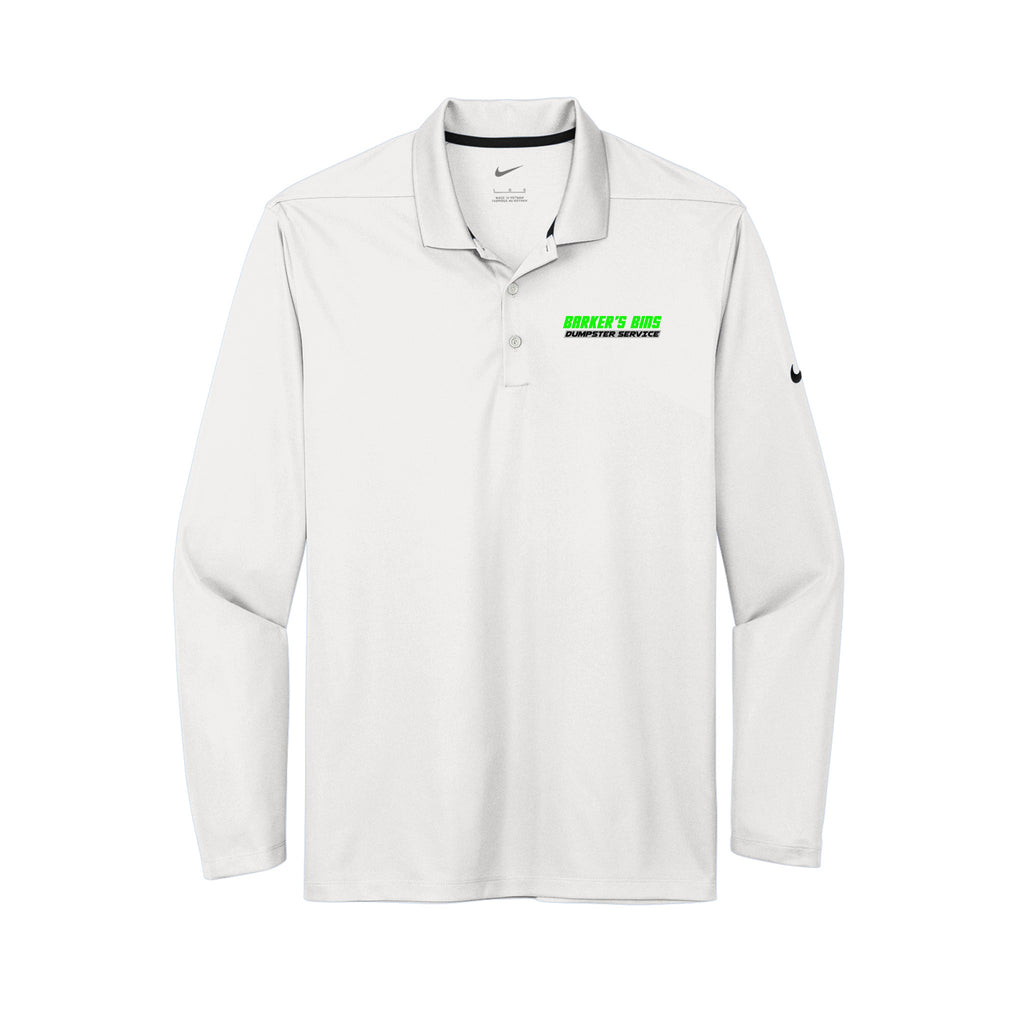 Barker's Bins Dumpster Service - Nike Dri-FIT Micro Pique 2.0 Long Sleeve Polo