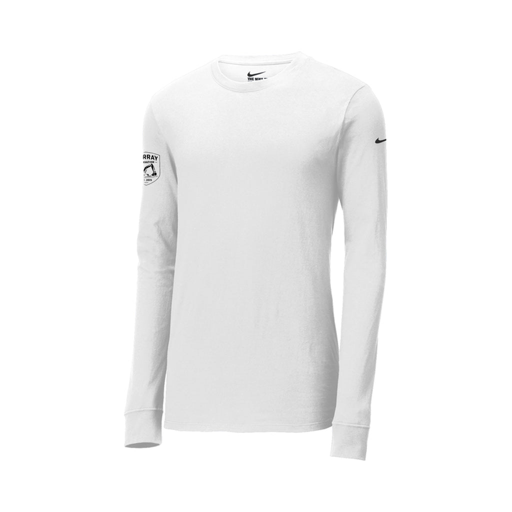 Murray Excavation - Nike Dri-FIT Cotton/Poly Long Sleeve Tee - Right Sleeve Logo
