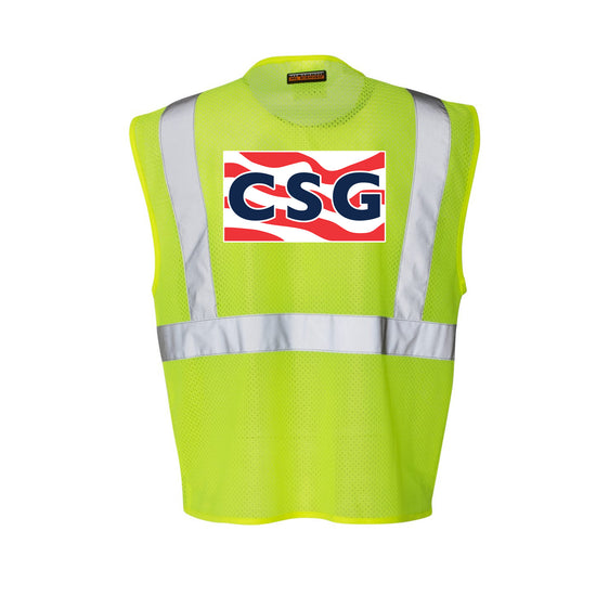 Construction Services Group - Clear ID Vest with Zipper Closure