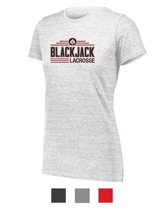 Blackjack Elite Lacrosse - Augusta Ladies Tri-Blend T-Shirt