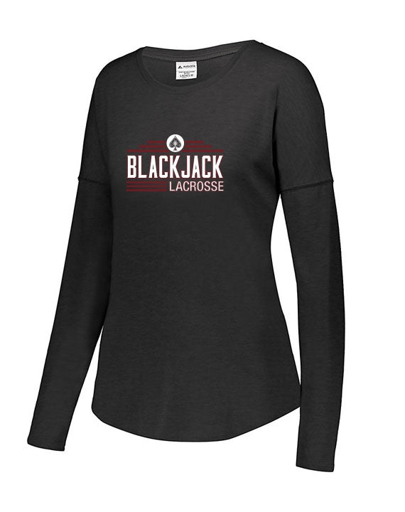 Blackjack Elite Lacrosse - Ladies Lux Tri-Blend Long Sleeve Shirt