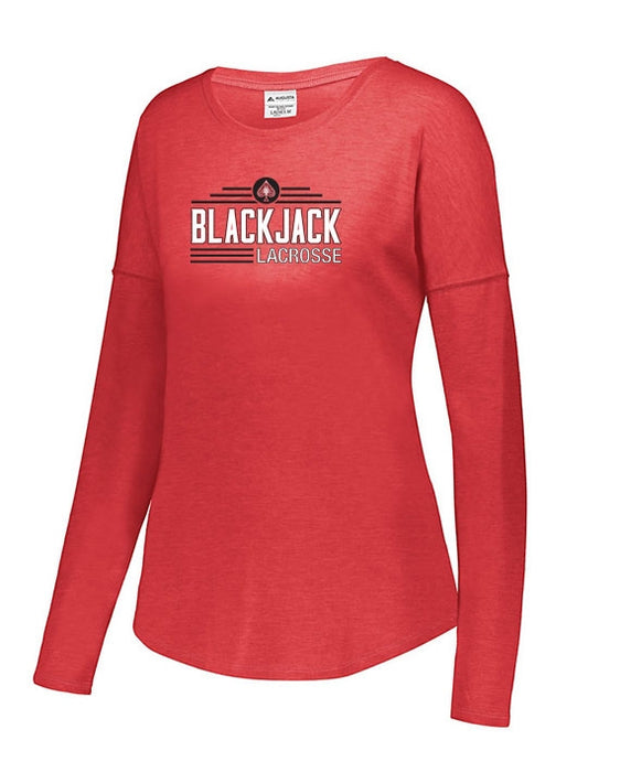 Blackjack Elite Lacrosse - Ladies Lux Tri-Blend Long Sleeve Shirt