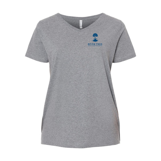 River Tree Wealth Management - LAT Curvy Collection Women's Fine Jersey V-Neck Tee