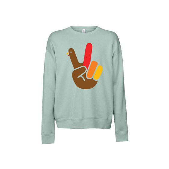 2022 Thanksgiving Store - Turkey Hand Unisex Sponge Fleece Drop Shoulder Crewneck Sweatshirt