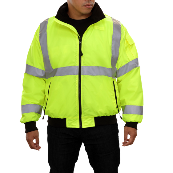 Reflective Apparel Store - ANSI 3 POLY PONGEE WATER RESISTANT 3-SEASON JACKET