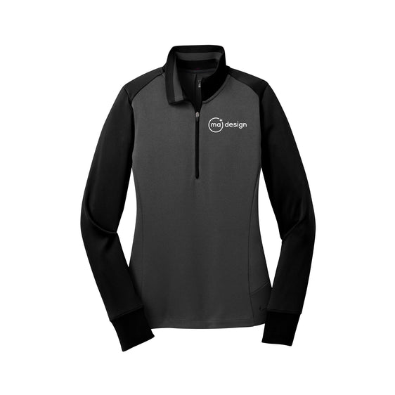 MA Design - Nike Ladies Dri-FIT 1/2-Zip Cover-Up