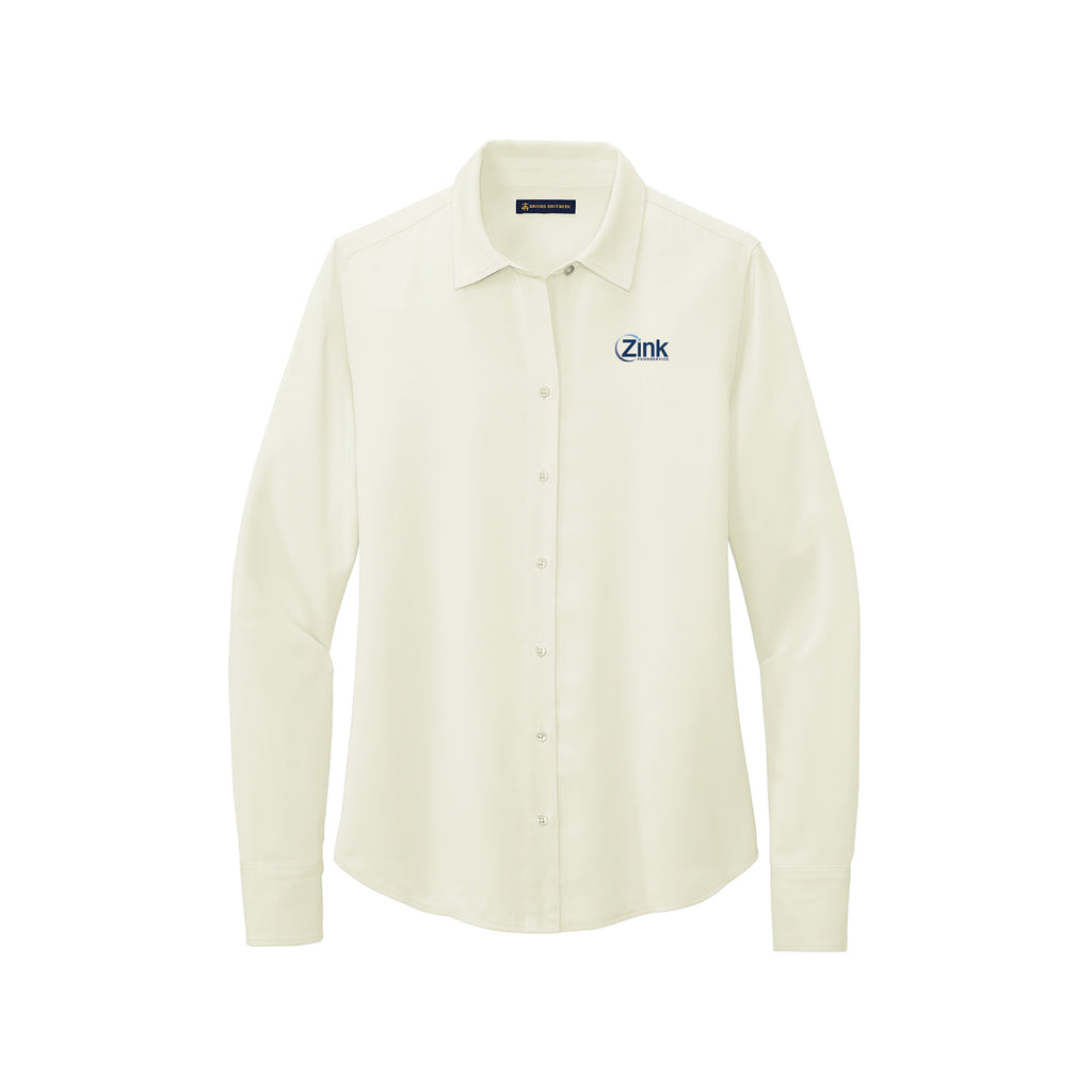 Zink Foodservice - Brooks Brothers® Women’s Full-Button Satin Blouse