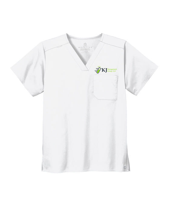KJ Management Group - WonderWink Unisex WorkFlex Chest Pocket V-Neck Top