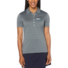 First Financial - Callaway Ladies' Ventilated Striped Polo
