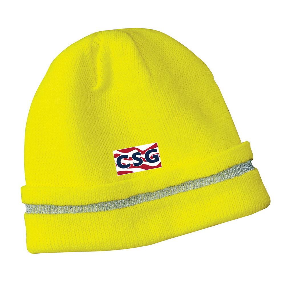 Construction Services Group - Safety Beanie Reflective Stripe