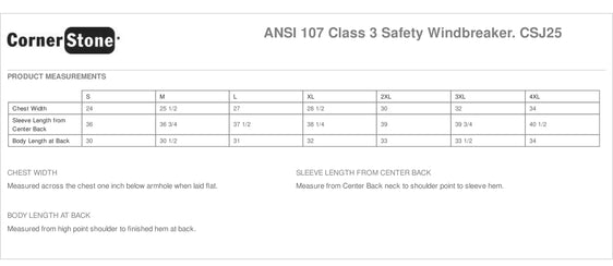 Renier Construction - CornerStone® - ANSI 107 Class 3 Safety Windbreaker