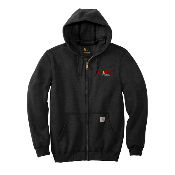 G&R Equipment Services - Midweight Hooded Zip-Front Sweatshirt