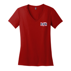 Construction Services Group - Ladies Perfect Weight V-Neck Cotton Tee