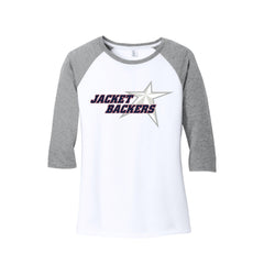 Jacket Backers - District ® Women’s Perfect Tri ® 3/4-Sleeve Raglan