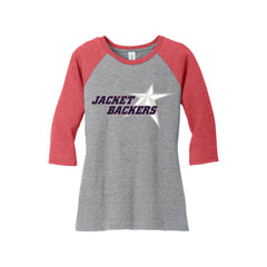 Jacket Backers - District ® Women’s Perfect Tri ® 3/4-Sleeve Raglan