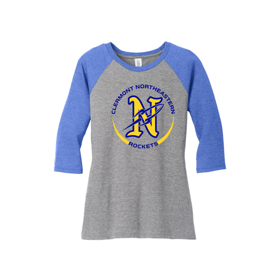 Clermont Schools - District ® Women’s Perfect Tri ® 3/4-Sleeve Raglan