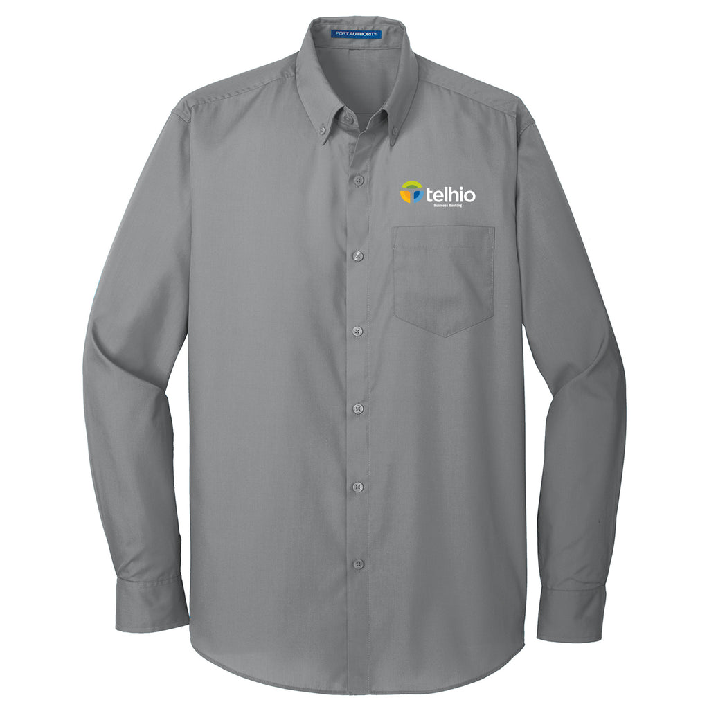 Telhio - Port Authority Long Sleeve Carefree Poplin Shirt
